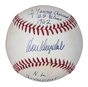 Don Drysdale Signed and Multi-Inscribed ONL White Baseball (Beckett)